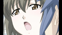 Short-haired and big breasted babe feels great