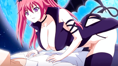 Demonic redhead gal with big tits always feeling horny