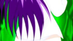 Beautiful babe with purple hair nailed like a whore