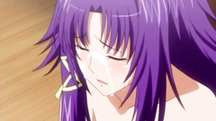 Beautiful babe with purple hair nailed like a whore