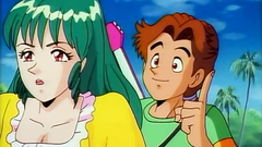 Hot redhead babe with nice tits in hentai erotic toon