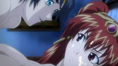 Fully breasted redhead babe blows cock like a pro