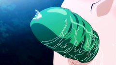 Beautiful redhead babe pleased in every hole by tentacles