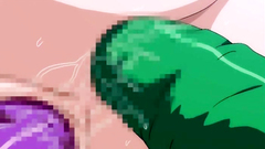 Beautiful redhead babe pleased in every hole by tentacles