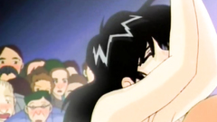 Tied up brunette babe moans for mercy but they just don't care