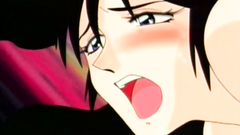 Bondaged busty brunette gets in the trouble