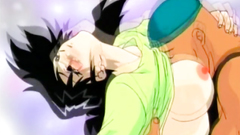 Lovely brunette babe gangbanged in her trimmed pussy