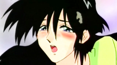 Lovely brunette babe gangbanged in her trimmed pussy