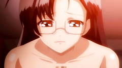 Titjob from nerdy brunette hottie - hentai video