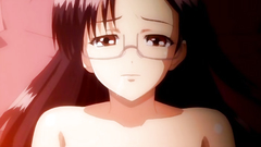 Titjob from nerdy brunette hottie - hentai video