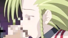 Blonde hentai babe shows her skills in cock sucking