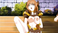 Solo babe in mini skirt plays with a dildo