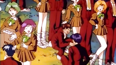 Magic, monsters and robots in hentai cartoon