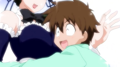 Big breasted maid pleases her young master