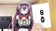 Big breasted maid pleases her young master