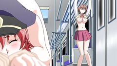 Busty hentai girls raped in the train
