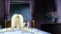 Watch handsome brunette pleases herself in the bedroom