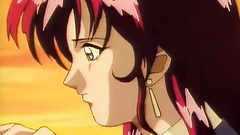 Blue haired babe in hentai porn cartoon