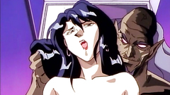 Busty brunette ahrdcore fucked by ugly creature