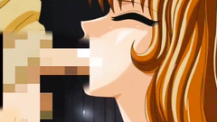 Rough throat fuck with beautiful hentai cutie