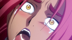 Sexy redhead babe gets in trouble with sex monsters