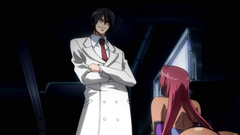 Sexy redhead babe gets in trouble with sex monsters