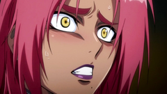 Sexy redhead babe gets in trouble with sex monsters