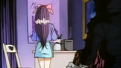 Naked delightful woman in cruel hands of a monster