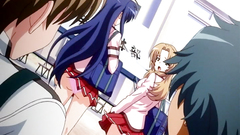 Hot black-haired busty slut gets fucked deep and hard