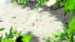 Hardcore threesome fuck with two busty hentai babe