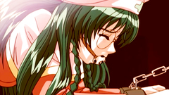 Young and nerdy teen in glasses loves BDSM stuff