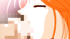 Amazing redhead cutie takes big cock in her mouth