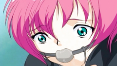 Pink-haired cutie in BDSM hentai porn cartoon