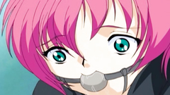 Pink-haired cutie in BDSM hentai porn cartoon