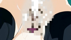 Pink-haired cutie in BDSM hentai porn cartoon