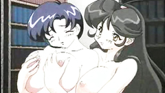 Threesome fuck with busty cuties in cartoon