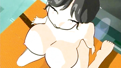 Cute brunette cartoon girl fucks hard