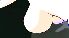 Cute brunette cartoon girl fucks hard