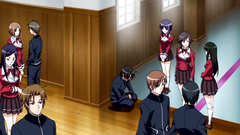 Fully breasted blonde schoolgirl fucks cock with her tits