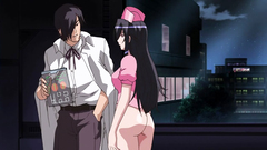 Big breasted horny nurse masturbates her shaved cunt