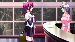 Busty sexy teens in mini skirts in erotic hentai toon