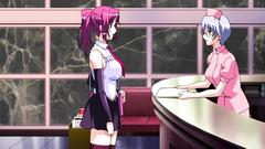 Busty sexy teens in mini skirts in erotic hentai toon