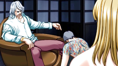 Experienced master and his little blonde girl