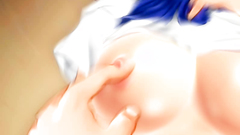 Cute brunette schoolgirl gets her boobs teased