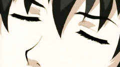 Naked black-haired cutie gets filled with a sticky cum