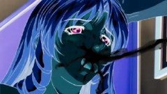 Naked black-haired cutie gets filled with a sticky cum