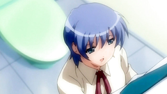 Short-haired teen face fucked in hentai porn cartoon