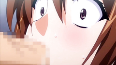 Brown-haired cutie roughly facefucked on her knees