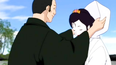 Nice brunette girl with big breasts in hentai porn