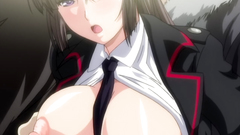 Intense train seduction of hot brunette babe